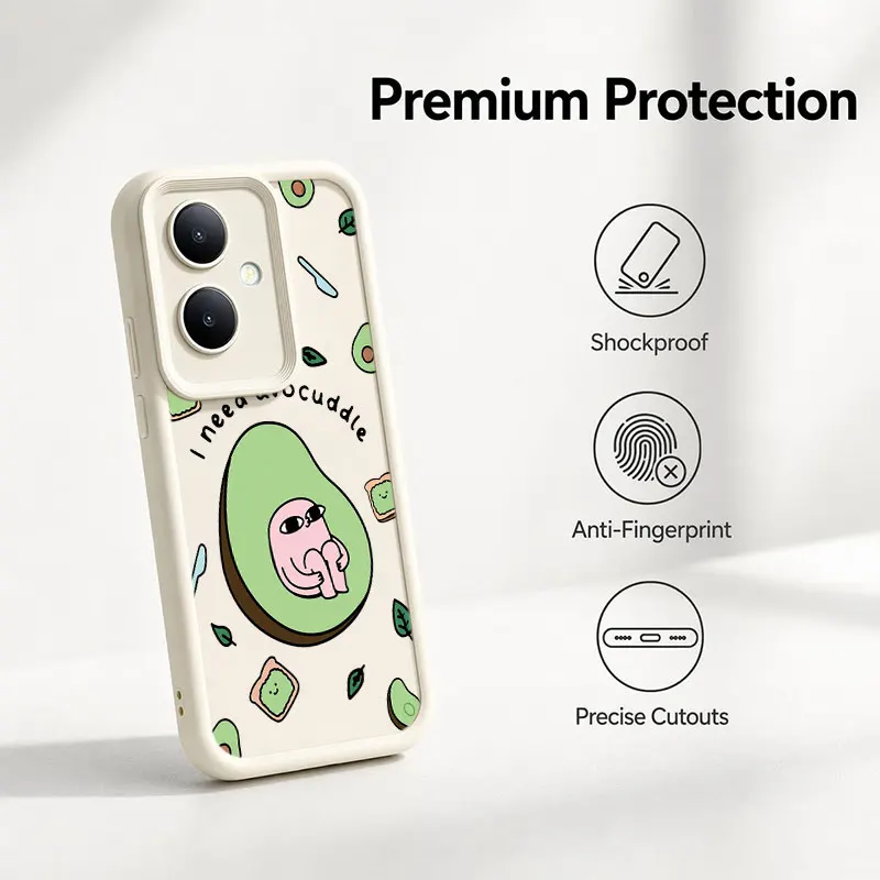New Emoji Avocado Little Man Shockproof Phone Case For Infinix Hot 30 Play 40 50 60i 70 Note 30 40 50 Pro+ 50X 50S 60 Zero 30 40