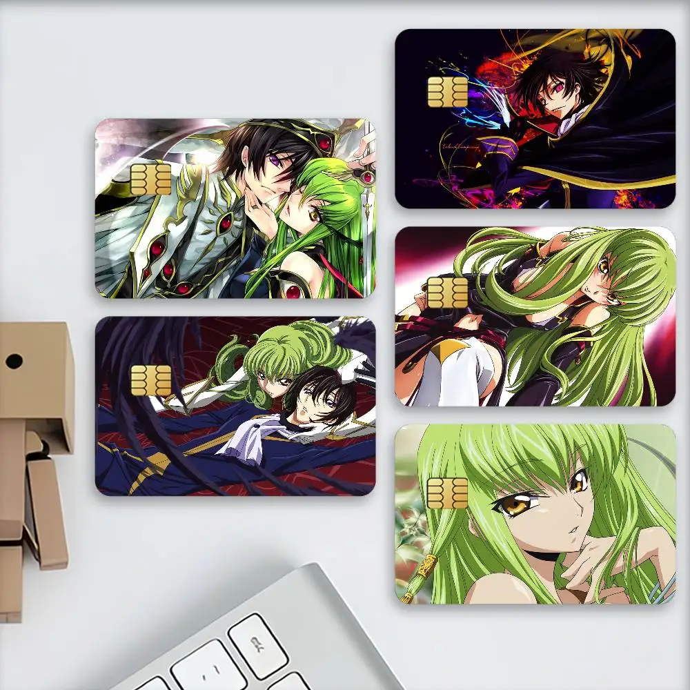 Anime C-Code G-Geass Matte Card Stickers For Credit Cards Debit Cards And Transit Cards 4Pcs
