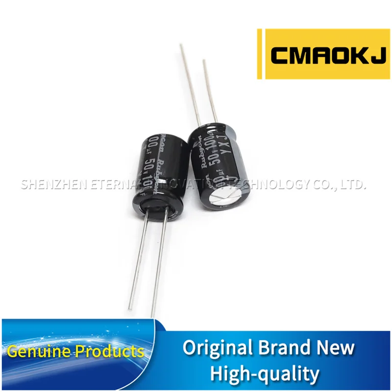 

20PCS 50V100UF YXJ 8X11.5mm RUBYCON Original New Aluminum Electrolytic Capacitor 50YXJ100M8X11.5 Long Life Low Impedance