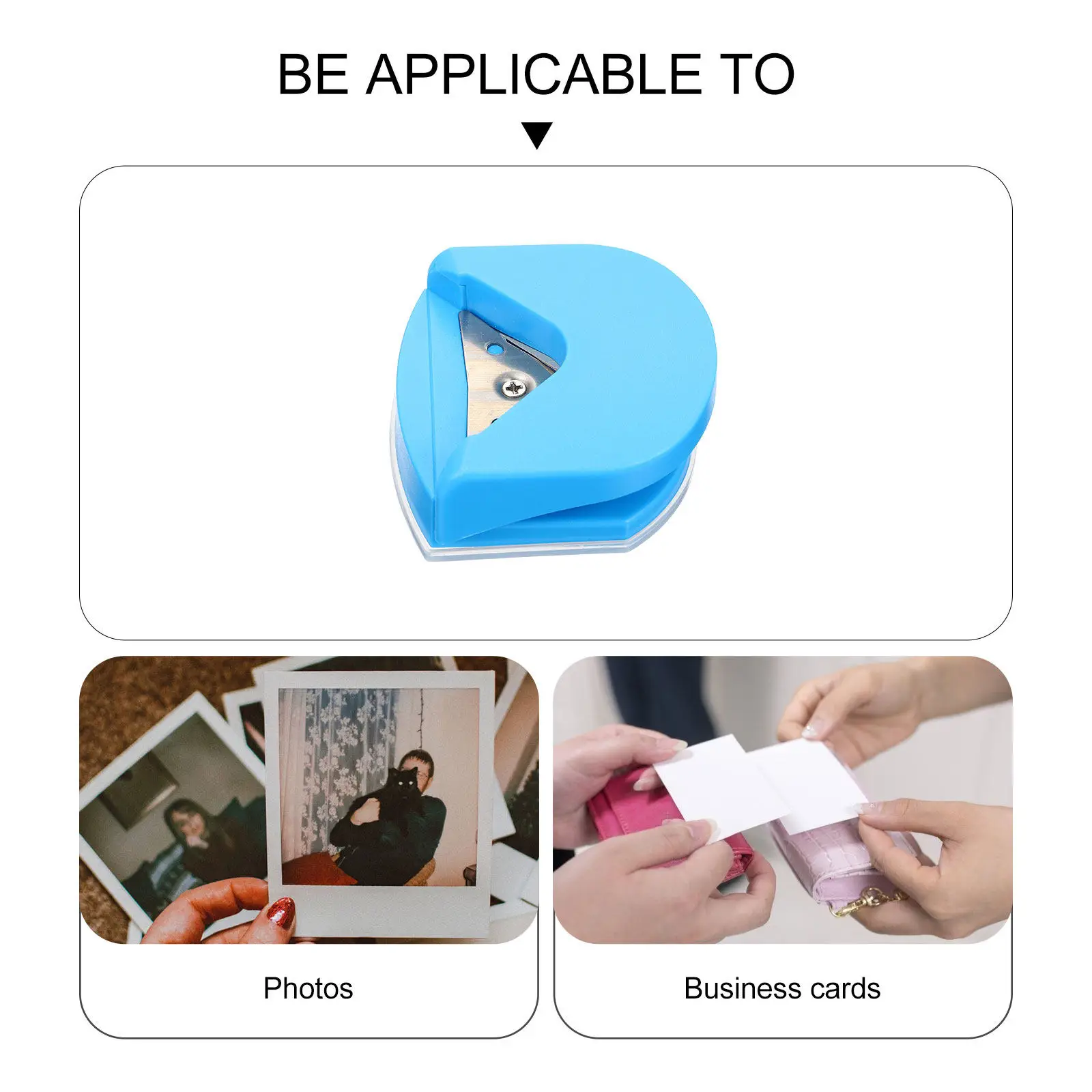 2Pcs Efficient Round Corner Punch for Paper Picture Photo Craft Projects Corner Rounder for Office DIY Scrapbooking Clean Edge
