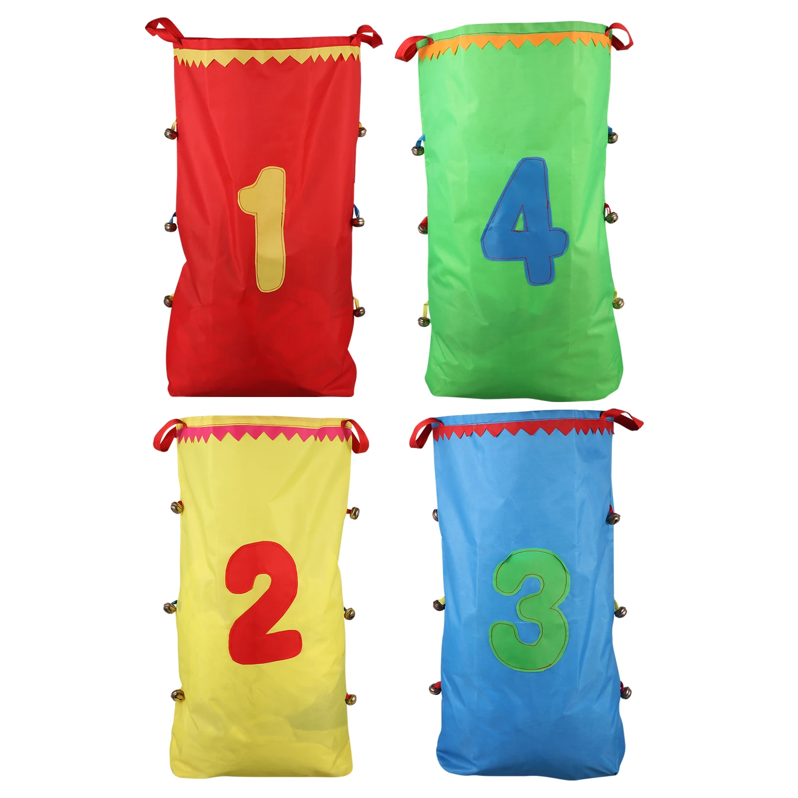 4 Bolsas de Carreras de Sacos, Gruesas, Resistentes al Desgaste, Juego de Actividades Divertidas para Niños, Diseño Brillante, Fiesta Escolar, Juego al Aire Libre