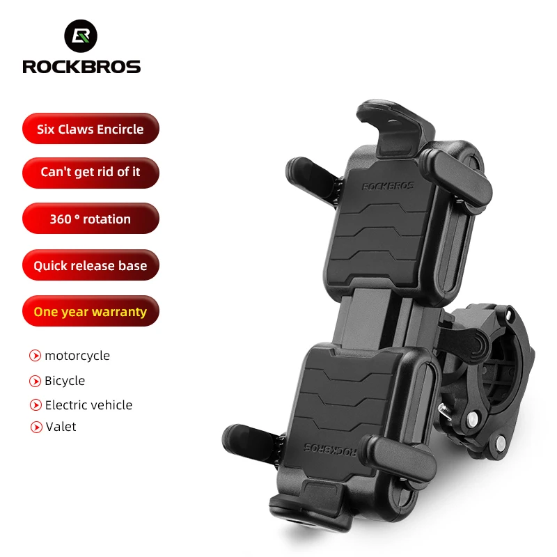 ROCKBROS Mobile Phone Holder Bike Mobile Phone Navigation Bracket Electric Motorcycle Quick-release Bracket Riding Equipment