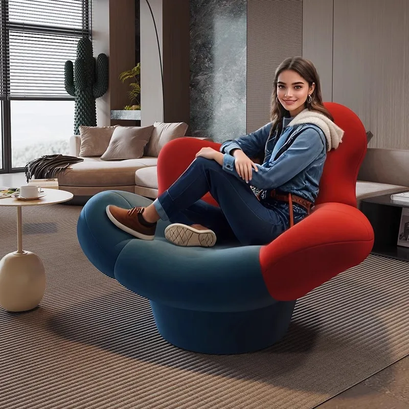 

Fabric armrest single sofa chair beauty salon high-end art chair