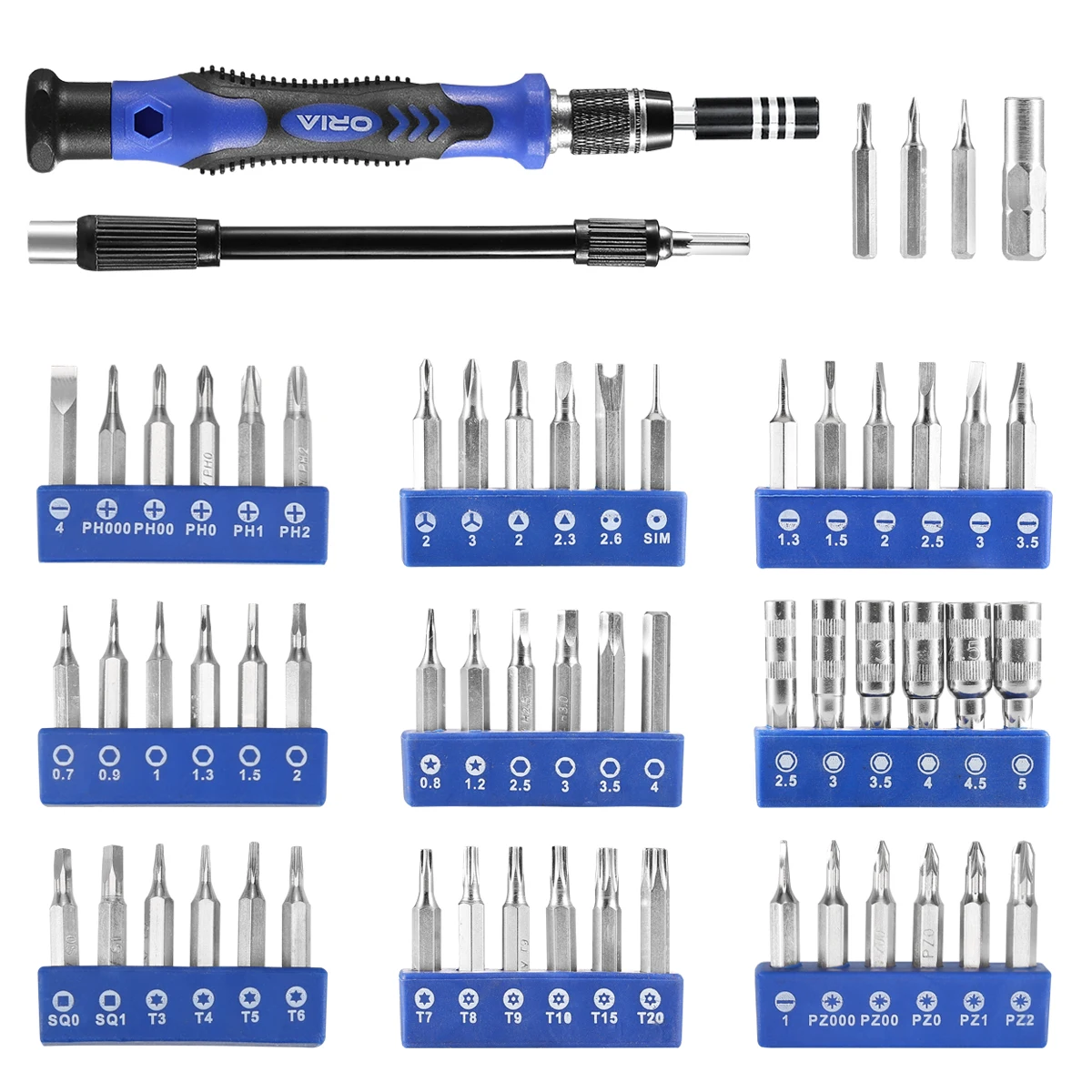 ORIA 76-in-1 Screwdriver Set Repair Tool Kit Precision 8/8 Plus/Phone/Game Console/Tablet Screwdriver Bits with Portable Bag