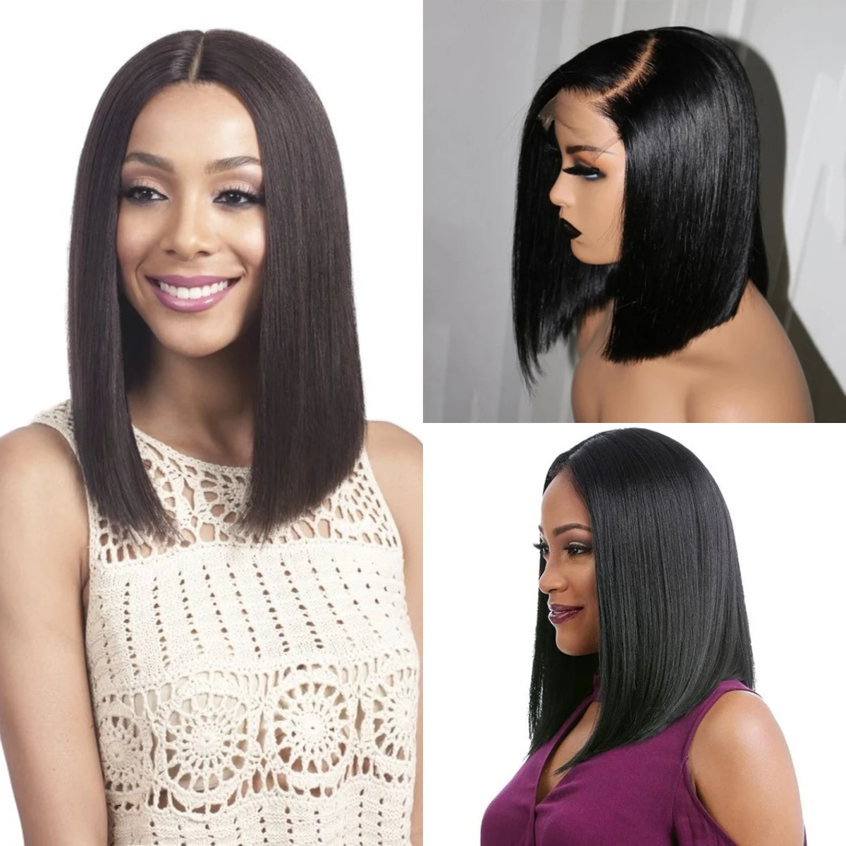 ﻿ 250 Density Straight Short Bob Hair Wig 13X4 Lace Frontal Human Hair Wigs Short Bob Wig Straight Bob Hair wigs For Women Sale