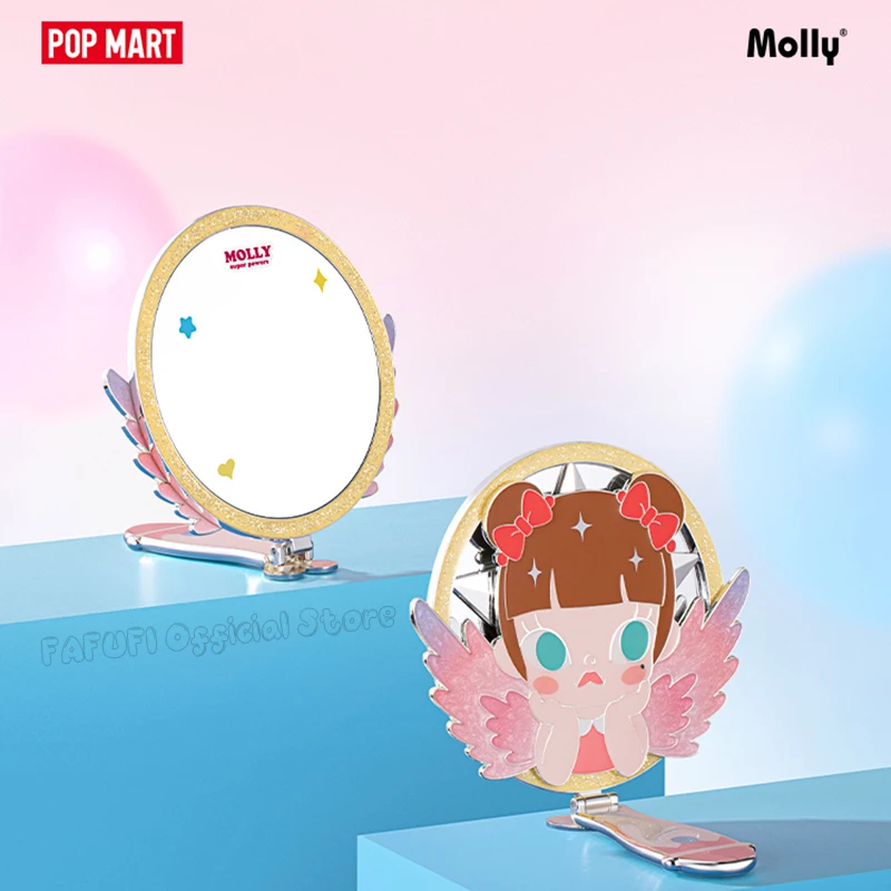 POP MART MOLLY MY INSTANT SUPERPOWER Series Handheld Mirror Cute Anime Figure Ornaments Collection Gift