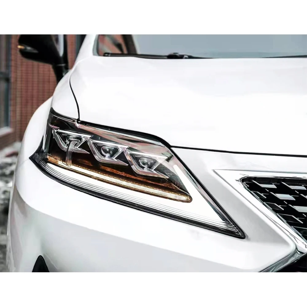 For Lexus RX 2009-2015 upgrade to 2021 model facelift body kit include LED headlight and Front bumper assembly