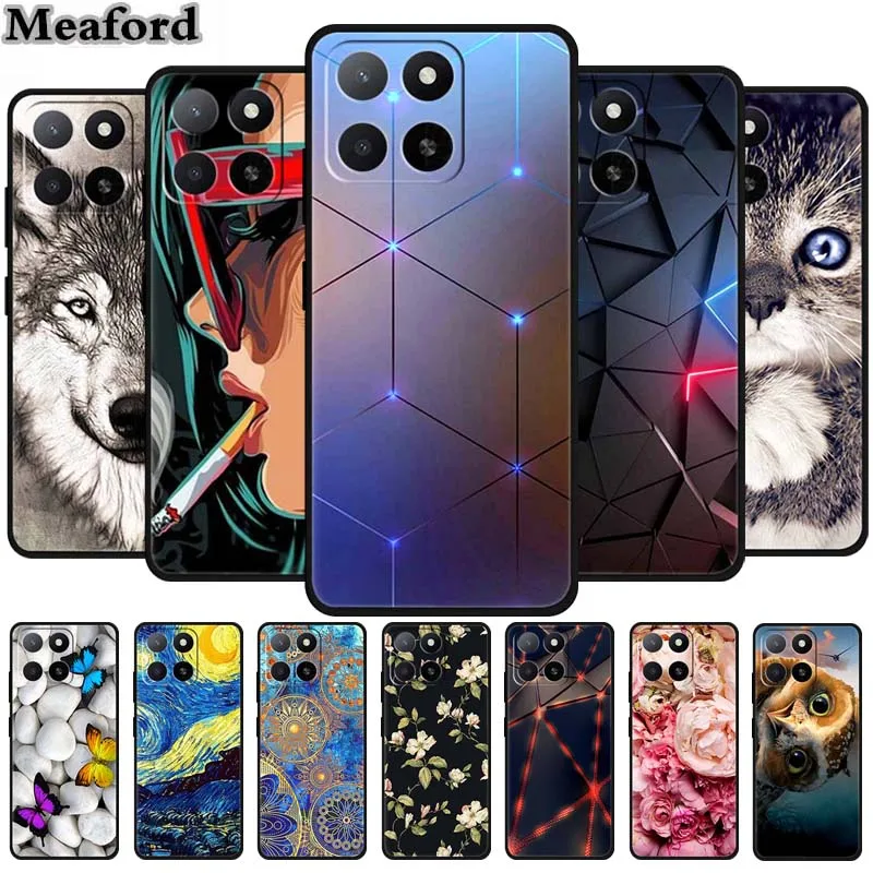 Для ZTE Blade A55 A35 Чехол Животные Мягкие силиконовые чехлы для телефонов из ТПУ Задняя крышка для ZTE Blade A35 BladeA55 Wolf Противоударный Cool Capa