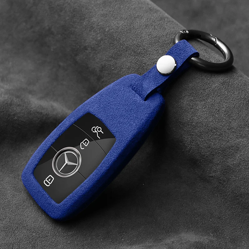 

Alcantara Car Remote Key Case Cover For Mercedes Benz AMG W176 W203 W204 W205 W211 W212 CLA A C E Class Auto Accessories