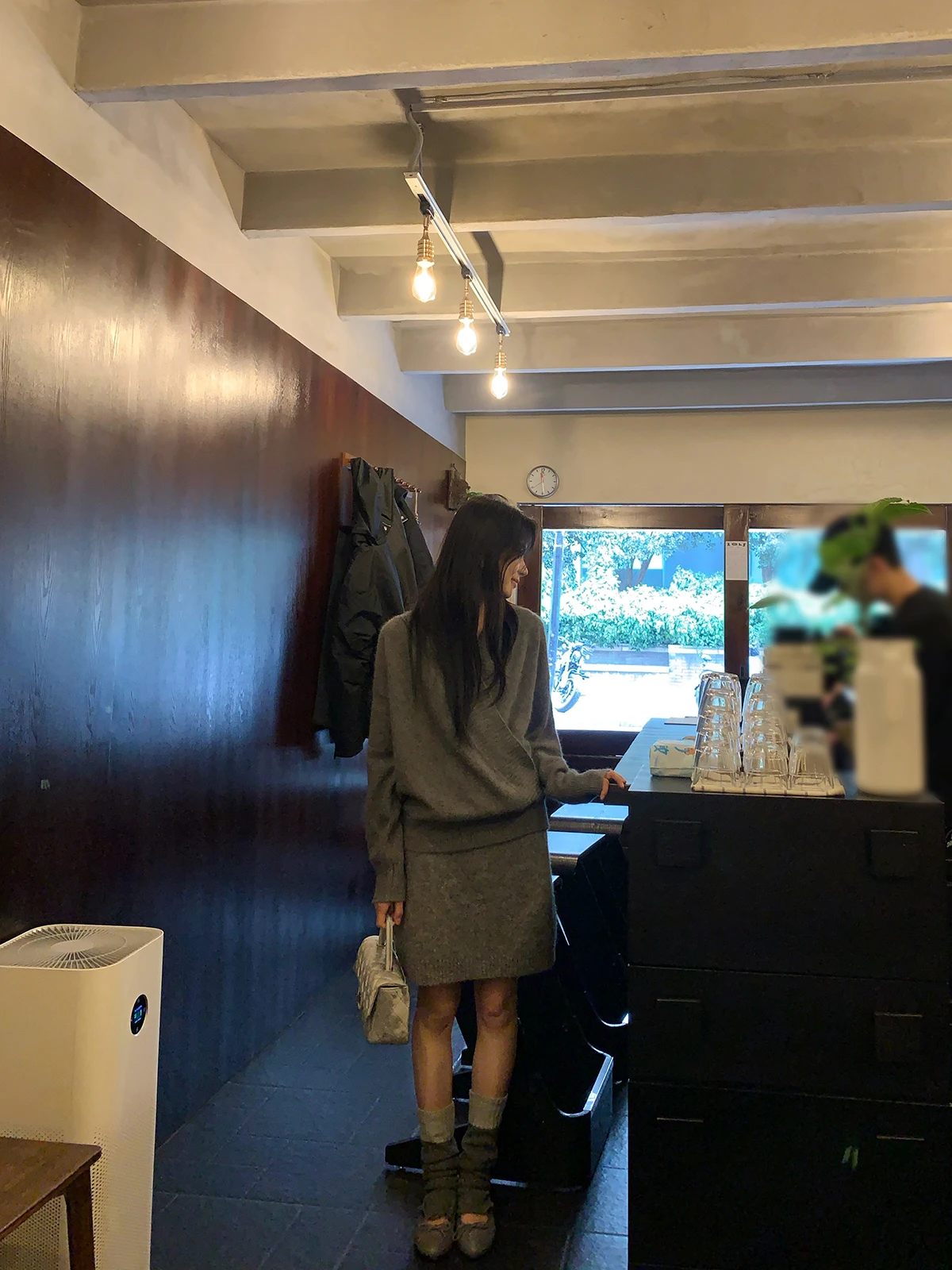 

Elovey ort Knitted Skirt with Camel Hair And Camere in ey Series plus Rabbit Fur Cotton Wool Sweater for Women