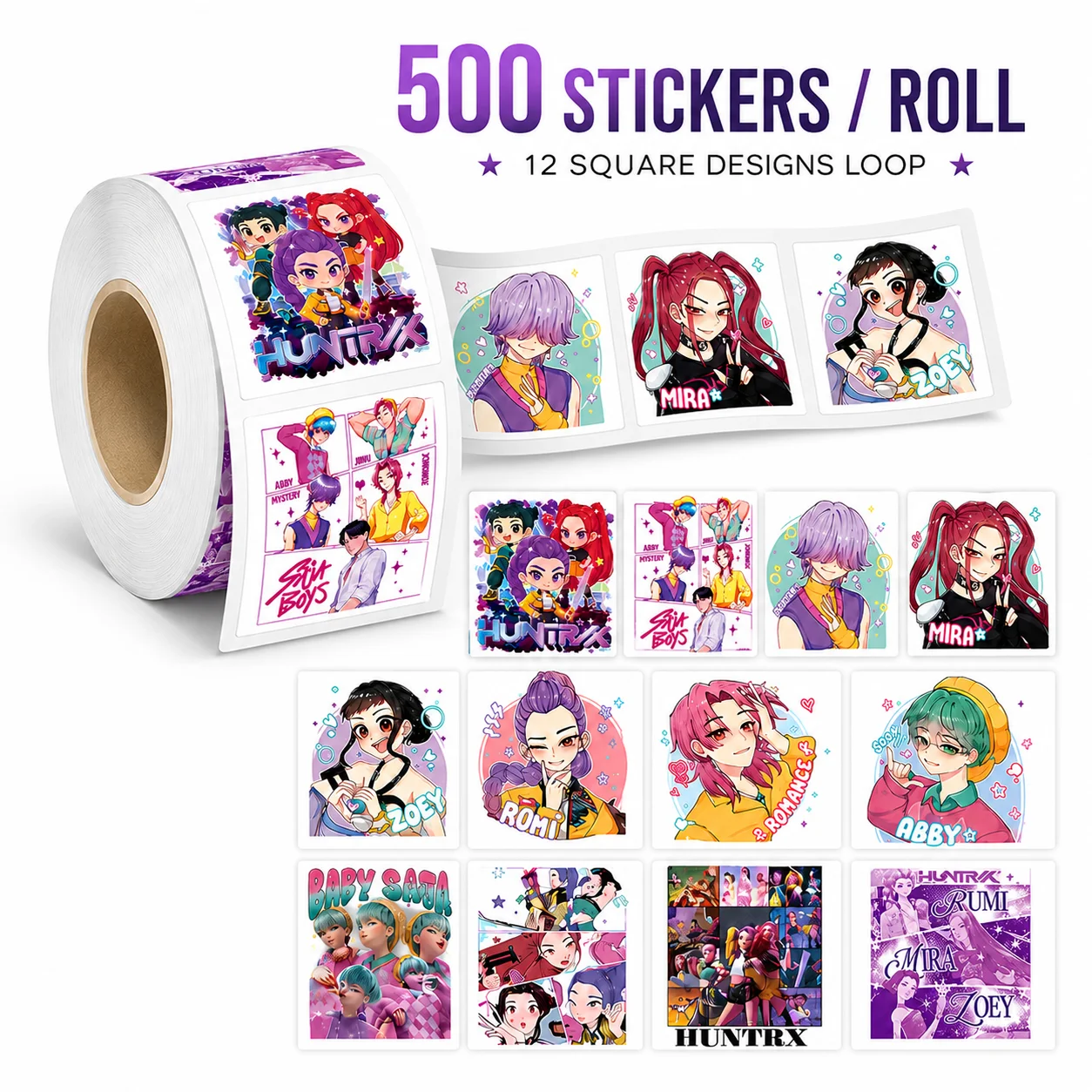 500pcs Stickers Waterproof DIY Decals for Scrapbook Phone Luggage Skateboard Laptop Water Bottle Decor view 3