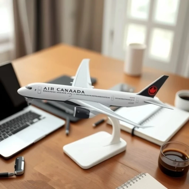 

20cm Plane B787 Canada Airlines Alloy Metal Diecast Aircrafts Scale 1/400 With Landing Gear For Plane Ornament Gift Collection