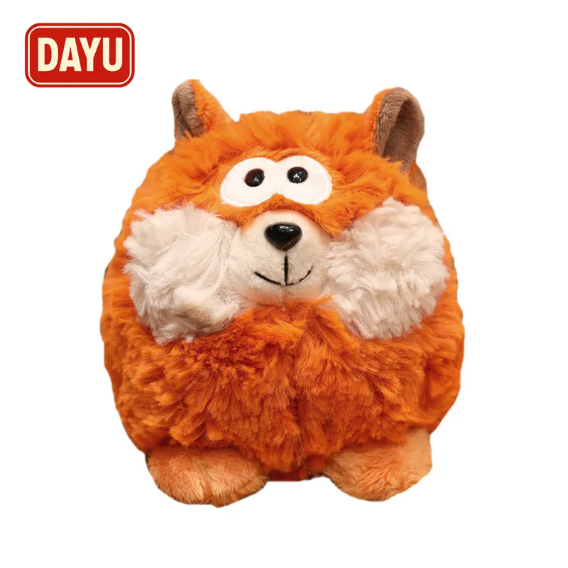 Forest Animals Plush Toy Brown Bear and Cute Fox Soft Stuffed Doll Beanbag Desk Buddy Stress Relief Toy Birthday Gift for Boys a