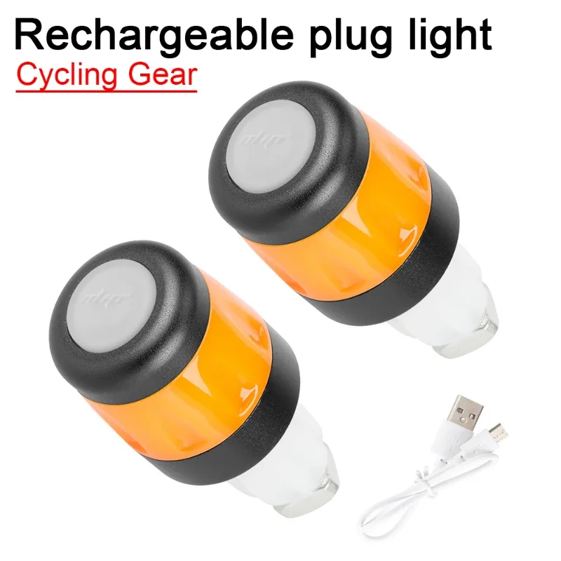 

2 шт., фонари на руль электрического скутера, светодиодные предупредительные лампы, концевые заглушки на руле, водонепроницаемые указатели поворота, черный + оранжевый