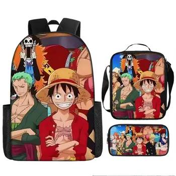 Batoh One Piece Luffy Gear 5 Nika Zoro Anime Školní taška s taškou přes rameno Penál pro děti a chlapce 8 nejlepší prodej mochila chopper one piece - №7