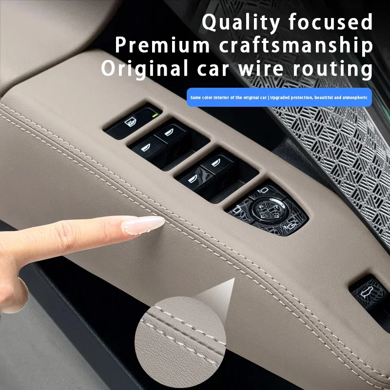 For BMW X3 G45 2025 LHD Car Window Lift Button Side Panel Cover Protection Plate Automotive Interior Modification Accessories