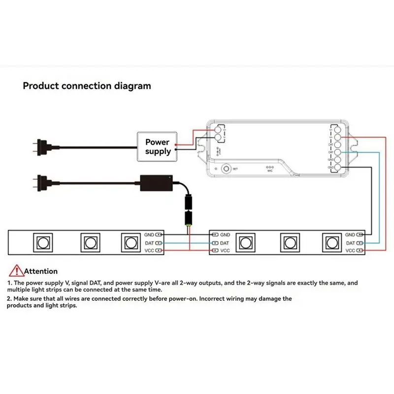 Strip Controller - Smart Life Compatible With Alexa,Addressable 4-In-1 RGB+3000K Light Strip For Voice Control