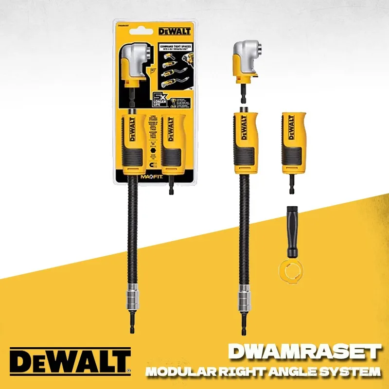 

DEWALT DWAMRASET MAX FIT Right Angle Drill Adaptor FlexTorq 4-in-1 System Compact Straight Flexible Shaft Tool Accessories