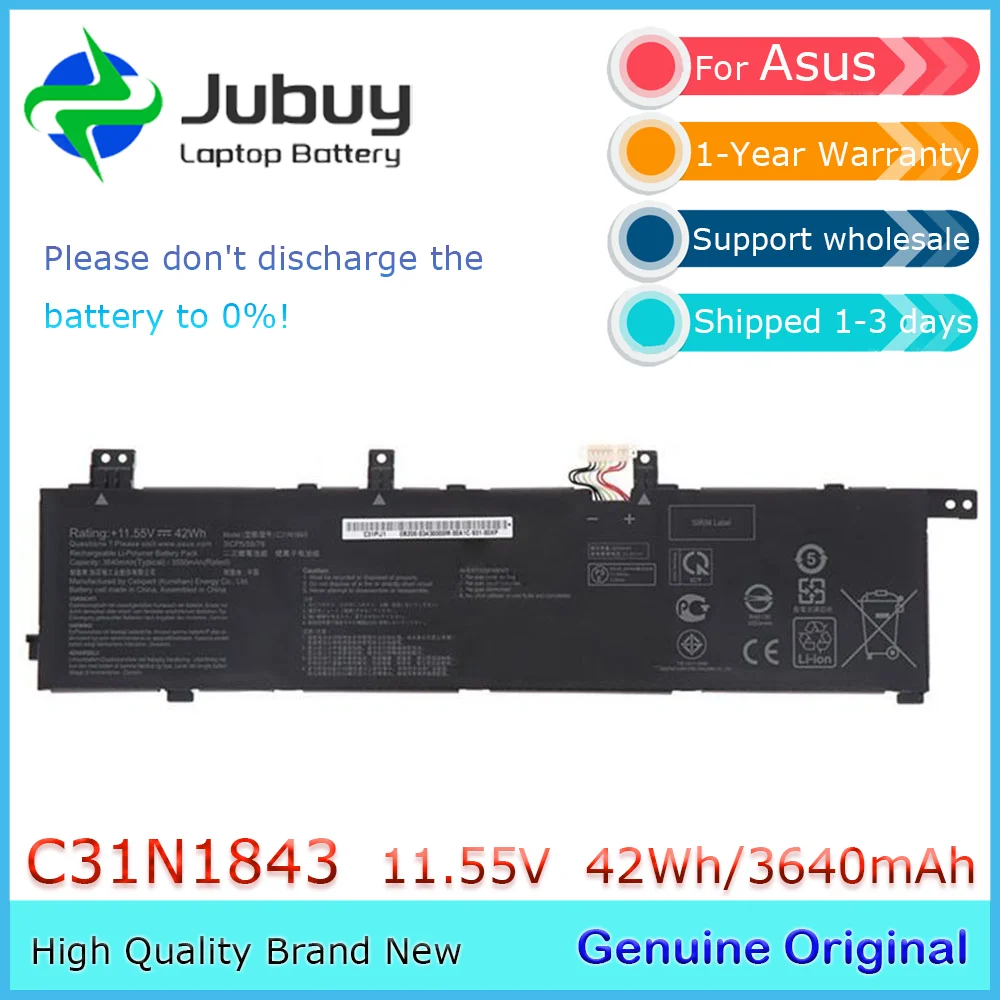 C31N1843 11.55V 42Wh Original Laptop Battery for ASUS VivoBook S15 S532F S532FL S432F S432FA S532FA