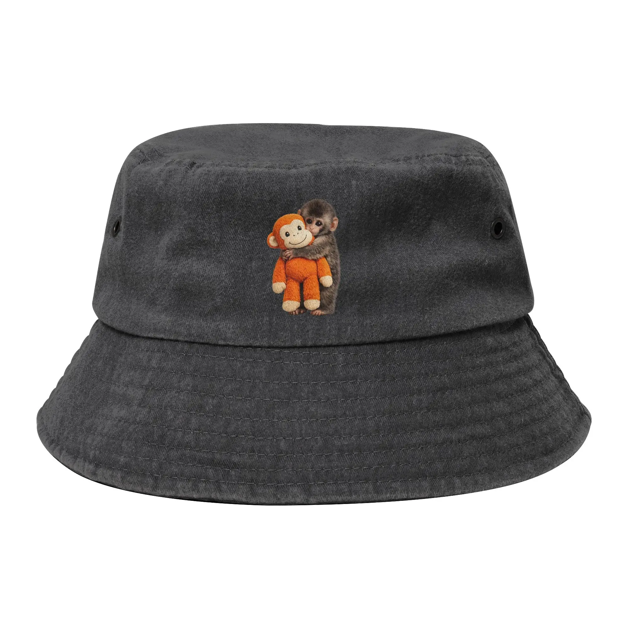 Unisex Bucket Hat Punch Japanese Monkey Friendship Spring Picnic Headwear Lightweight Outdoor Fishing Caps  Bob Hat Gift Idea