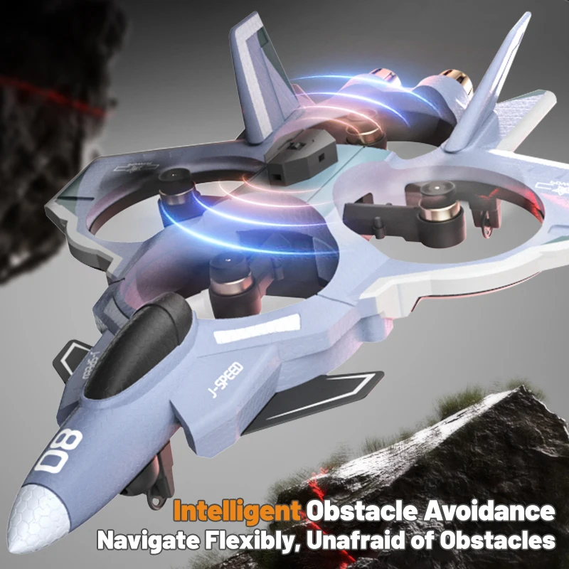 Drone RC Pesawat Terbang Pintar Penghindar Rintangan Motor Brushless Kamera HD Quadcopter Stunt Roll Satu Klik Surround RC Dron Mainan