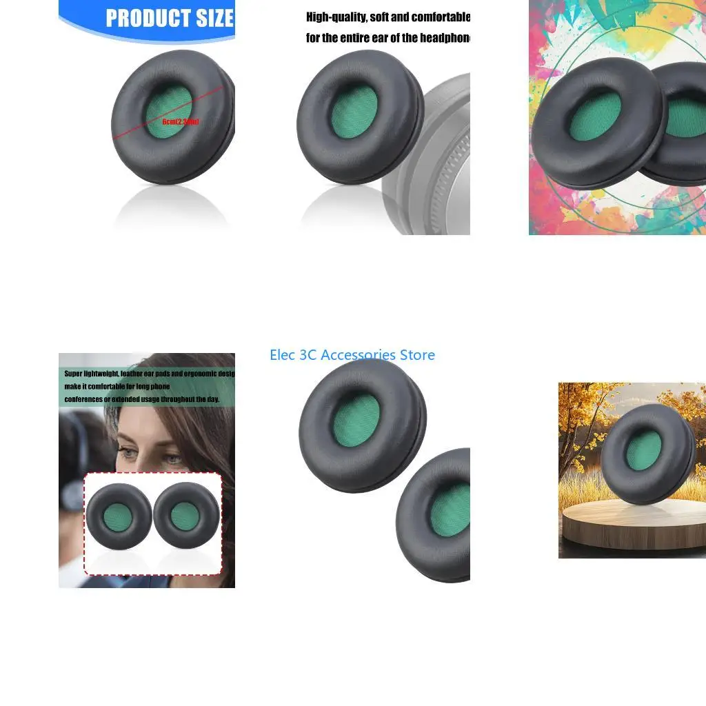 Y51A Premium Noise Isolating Headphone Ear Pad Hypoallergenics Sponge Ear Cushions Ergonomic Design for YHS36 WH62 WH66