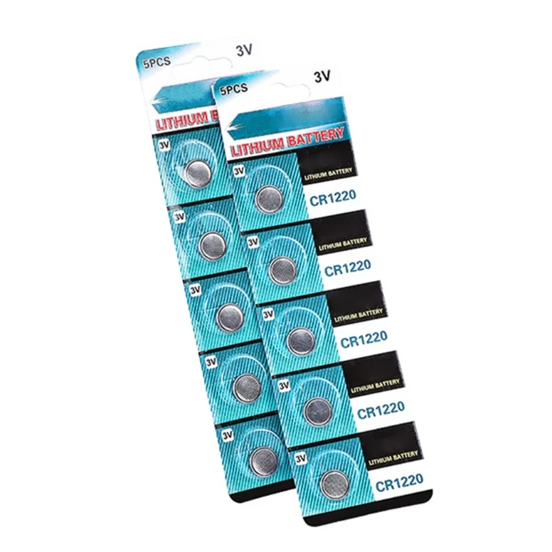 090F 5pcs/10pcs CR1220 Батареи монетных ячейки 3V литиевые кнопки для часов, калькуляторов и небольшой электроники