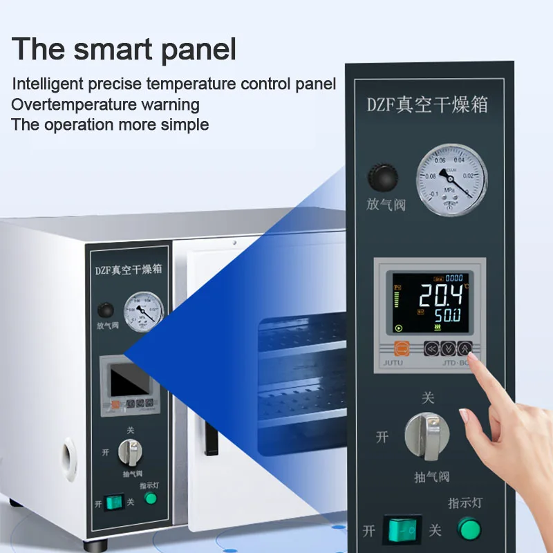 Digital Display Vacuum Drying Oven Double Partition Small Industrial Food Drying Machine For Laboratory Research 600W 220V
