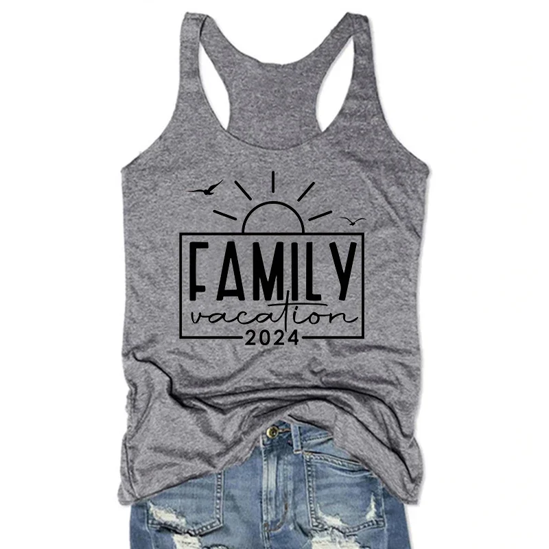 

Family Vacation 2024 Tops Summer 2024 Cute Tops Family Trip Women Clothes Vacation Beach Fashion Clothing m