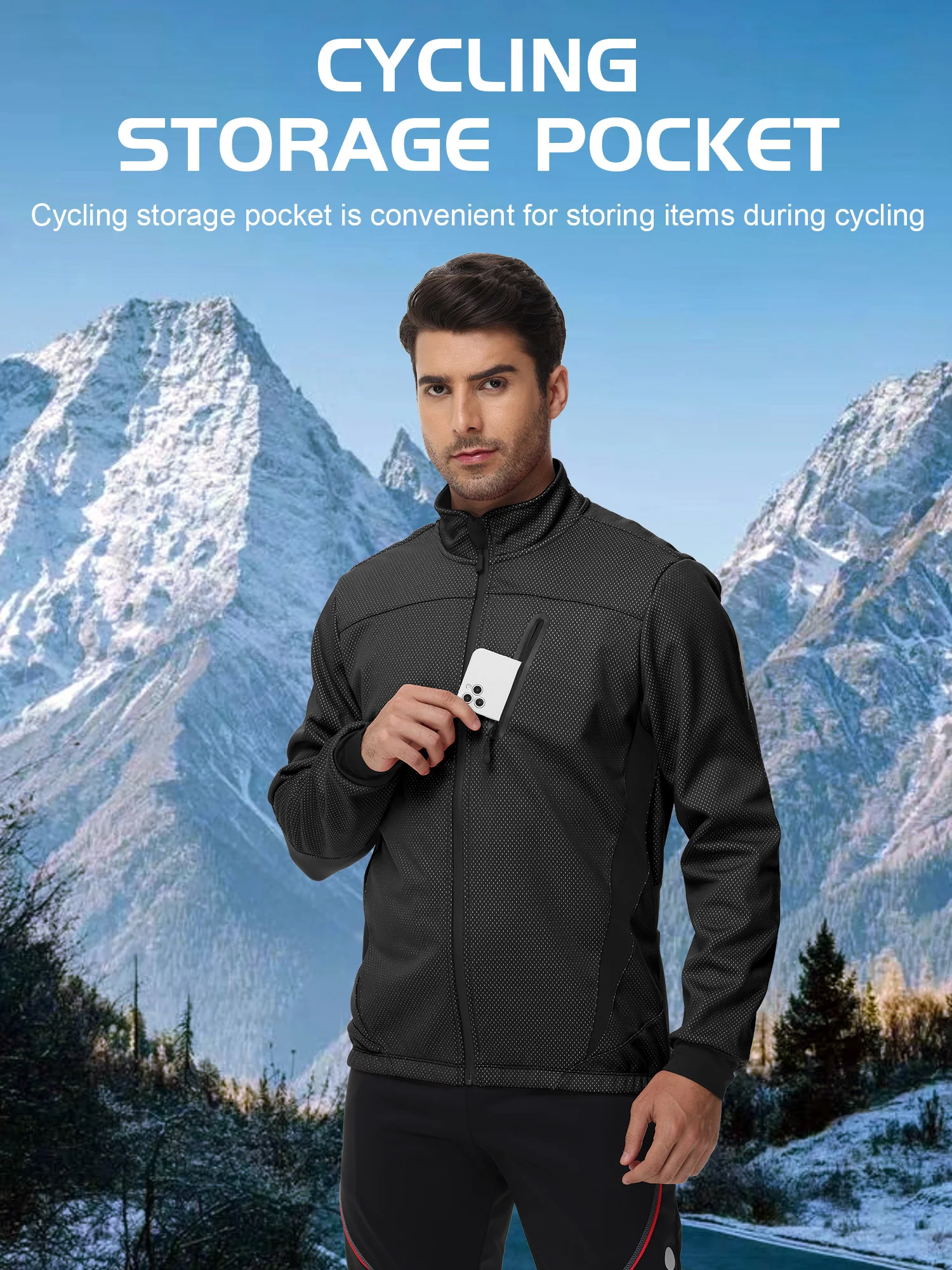

Men's Warm Jacket Cycling Sports Coat Windproof And Rainproof Thick Jacket Assault Jacket Winter Cycling Suit