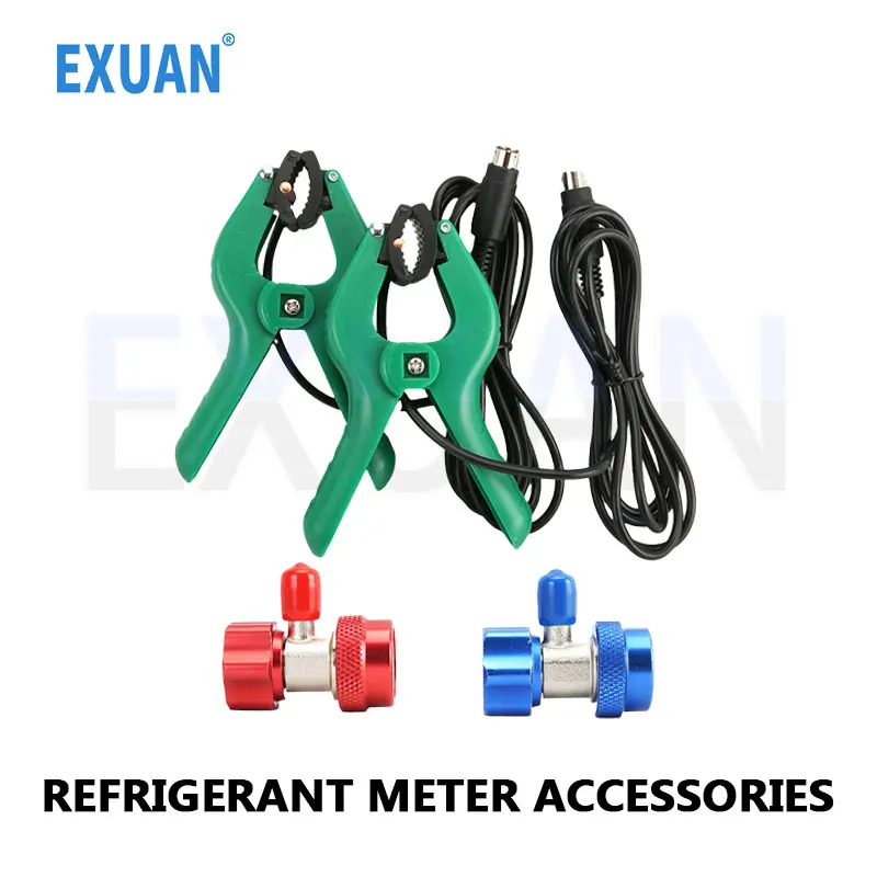 

Автомобильный кондиционер, фторметр, аксессуары, вакуумный охлаждающий клапан давления, температурный зажим, трехцветная трубка Запасные части для автомобильных счетчиков кондиционирования воздуха и фтора Электронные х