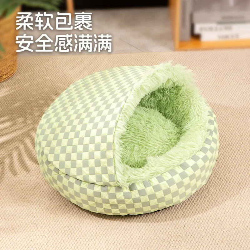 Cama nido cálida suave reversible para gatos y perros pequeños - imagen 5