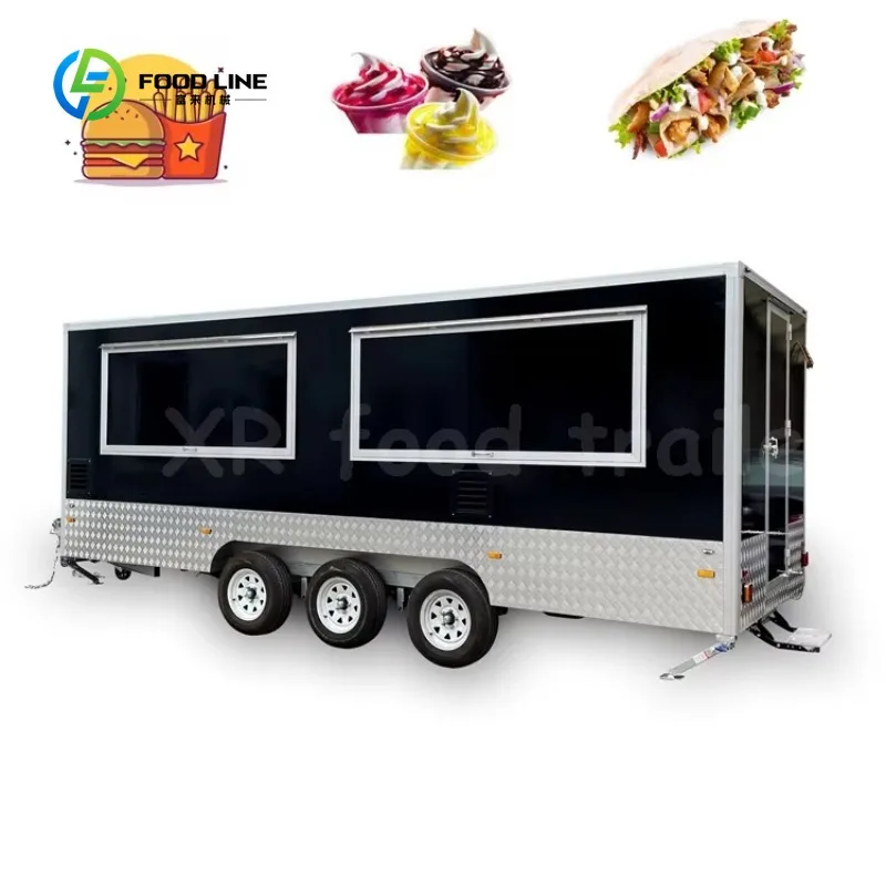 

Customized 18ft Shipping Container Food Truck - Large Full Mobile Kitchen for Fast Food Commercial Use
