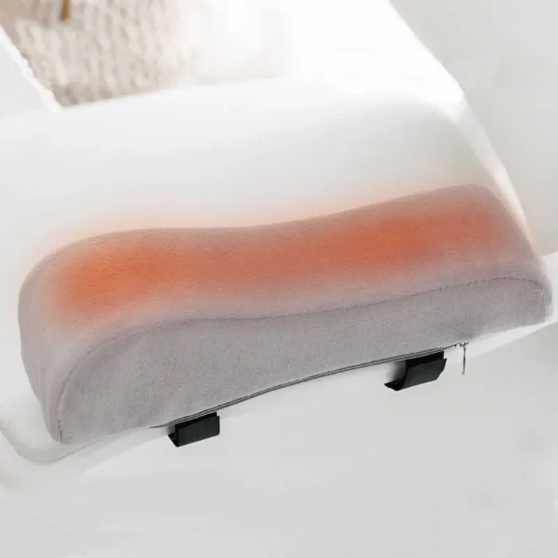 Máximo conforto Almofadas de apoio de braço ergonômicas de espuma viscoelástica cinza e preta macias, de suporte e confortáveis para cadeiras de escritório - Conjunto de 1 unidade -