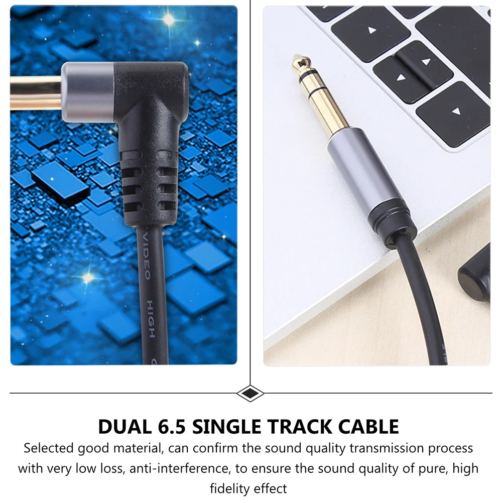 

Transferring Stereo Dual 6.5Mm Single Track Adapter For Electric Guitar Audio Equipment High Fidelity 1.5M Long Durable Flexible
