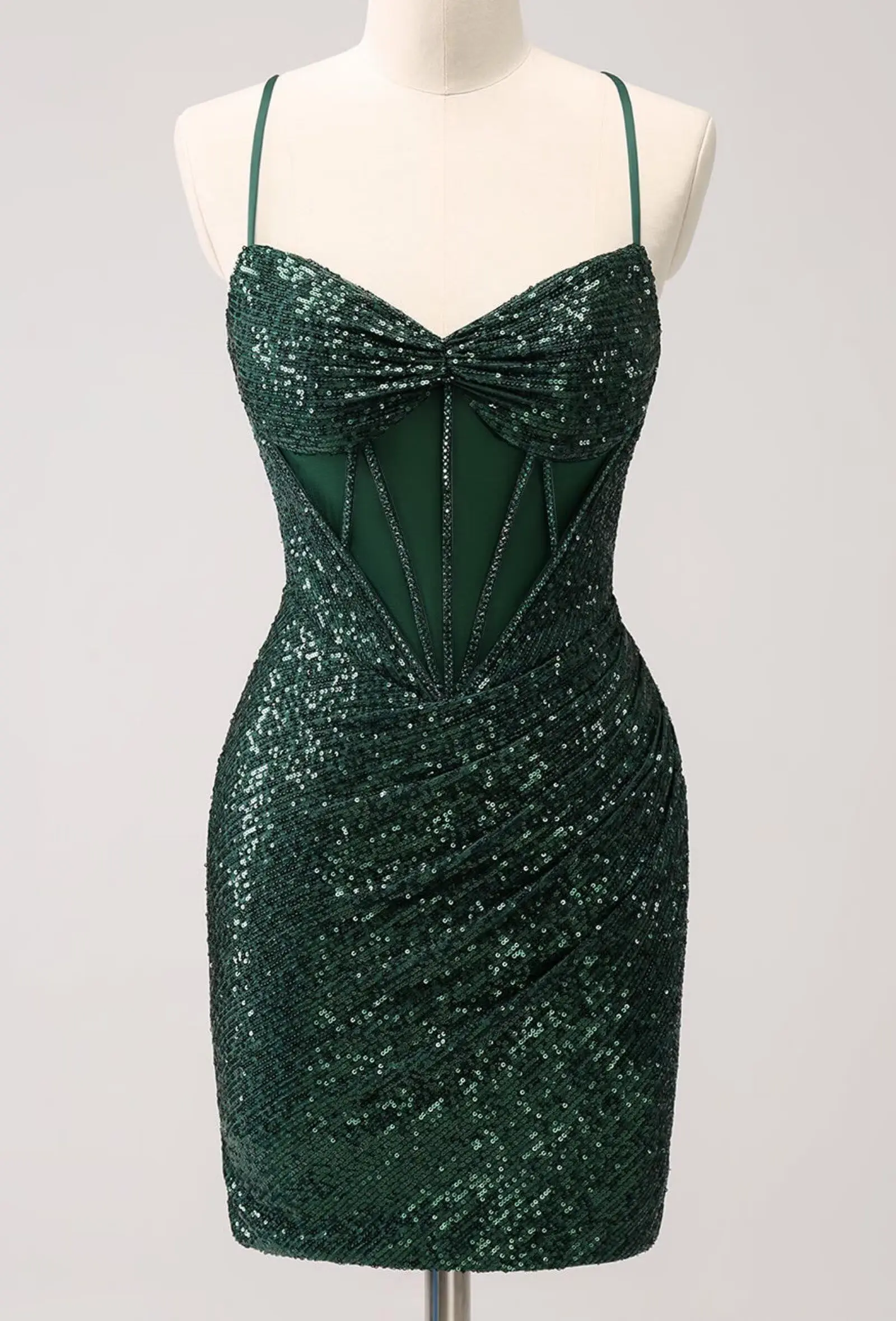 

Блестящие платья для встречи выпускников с пайетками, короткое платье для выпускного вечера с v-образным вырезом на бретельках для подростков, облегающее платье DAMA со рюшами