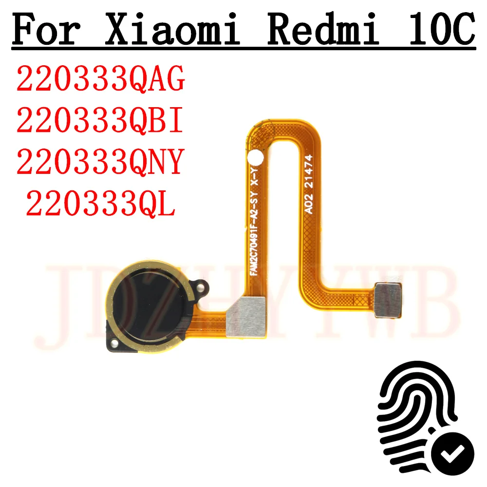 Home Ribbon Return Key Menu Power Button & Volume Button Fingerprint Sensor Flex Cable For Xiaomi Redmi 10C