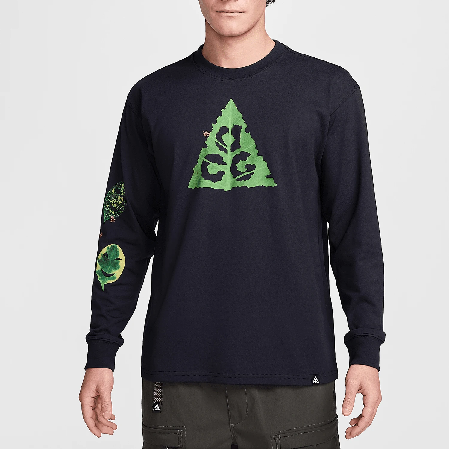 Nike Oficjalna autentyczna męska wiosenna nowa dzianina z nadrukiem Luźna sportowa koszulka z długim rękawem HJ0803-010