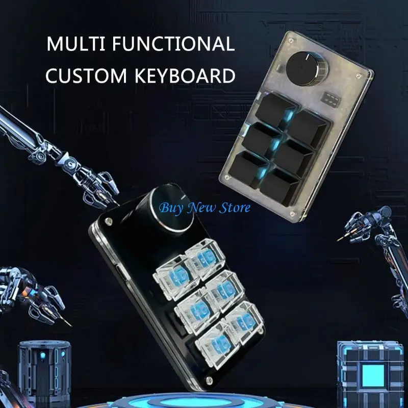 

20CE Mechanical Macro Keyboards with Customizable Wire Hotkeys for Gamers Keypad