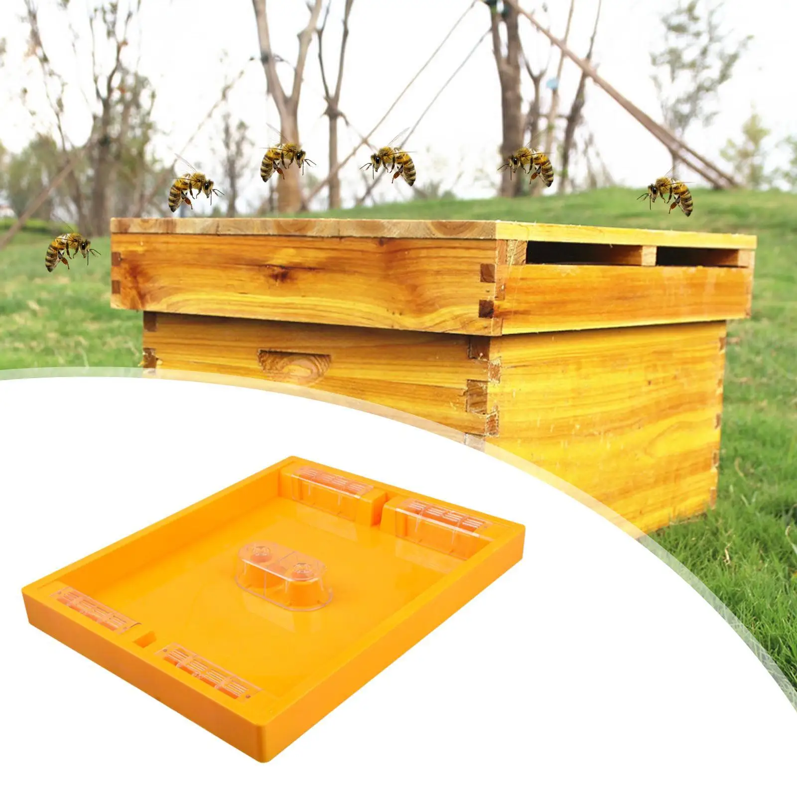 Bee Top Feeder for Langstroth Beekeeping Equipment Frame Beekeeping Supplies 4.5L Bee Drinking Device Hive Top Bee Water Feeder