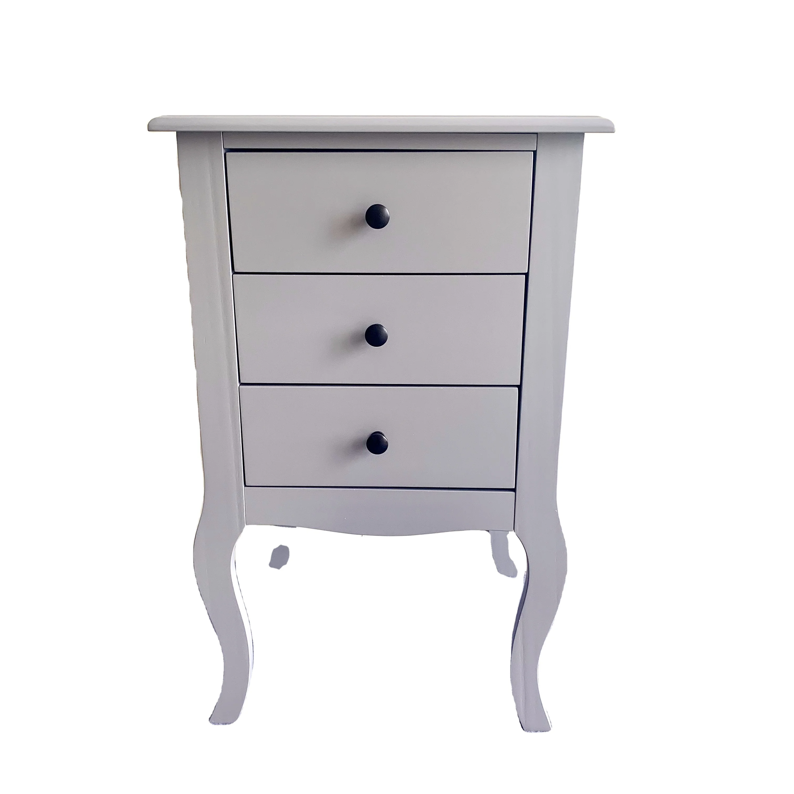 #￥Bedroom Side Table for Living Room Made of MDF, Night Stand with 3 Drawers End Table for Bedroom Table
