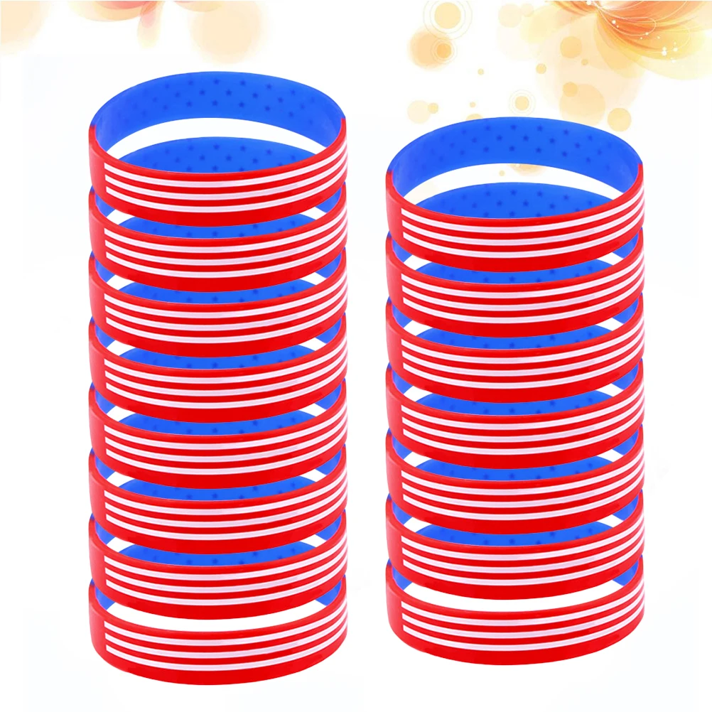

15 Pcs Red Blue Silicone Sports H Rings Wristb s for Girls Fashion Decorative Waterproof Gifts Stars Gel Bracelets