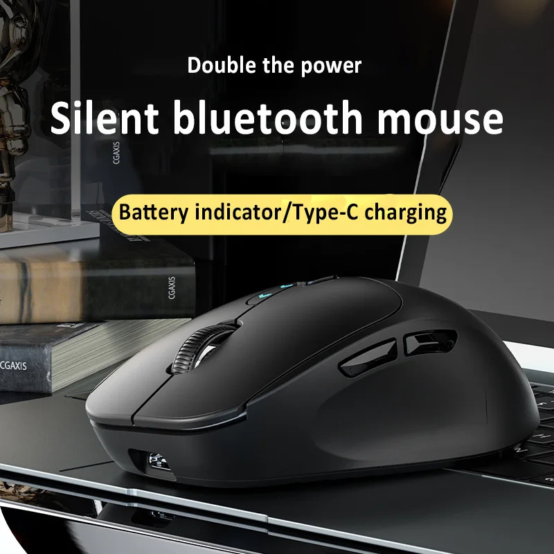 Wireless Bluetooth Dual Mode Mouse Rechargeable Optical Silent Mouse 6 Buttons 3 Levels DPI Gamer Computer Mice For PC Laptops