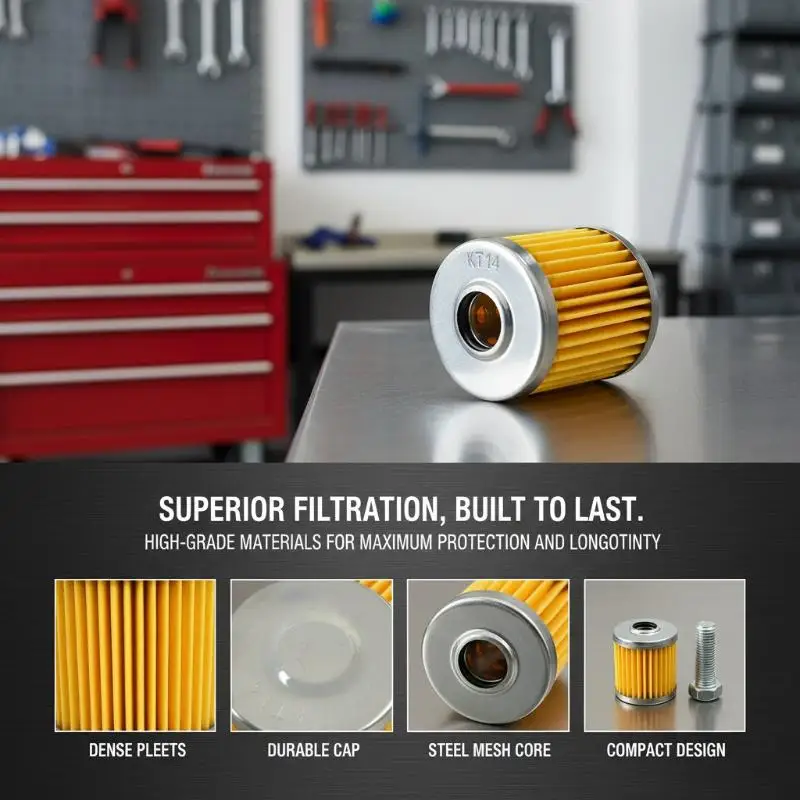 1/5Pcs Sewing Machine Spare Parts Motorcycle Engine Oil Filter With Steel Mesh