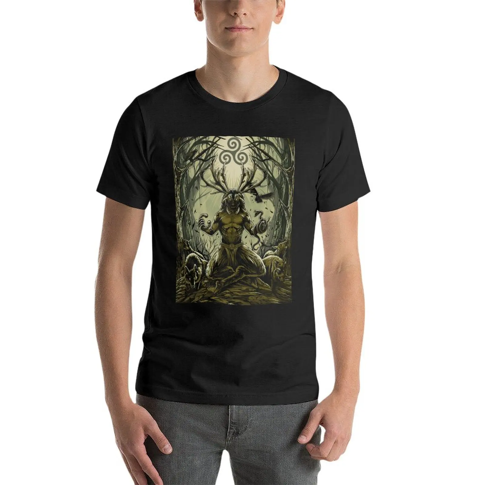 Cernunnos Pagan Celtic Irish Mythology God T-Shirt customs heavyweights quick-drying t shirt for men