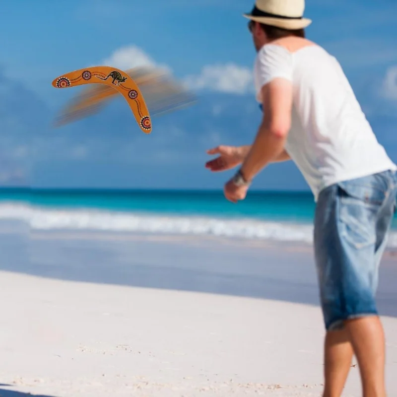 Houten boemerang voor tieners en volwassenen V-vormige boemerang gooien vangst buitenspel kinderen gooien sport speelgoed