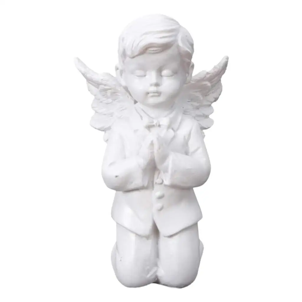 Resin Adorable Angel Figurine Creative Cherubs Statue Decoration Collection Christmas Memorial Sculpture