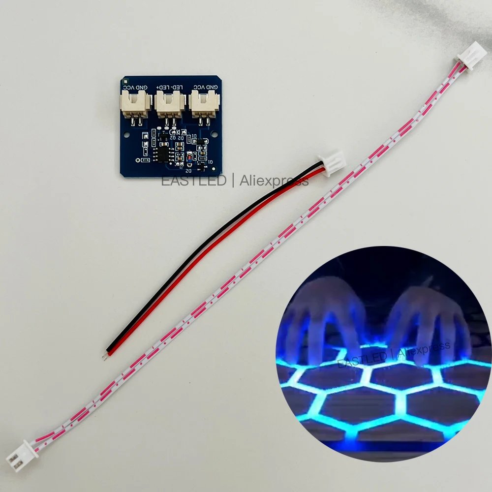 Tiktok Estilo Touch Sensor Switch Module para Star River Table Controller Led Strip Detector de Detecção com Cabo dc 5v 12v 24v 2a 20 Pcs