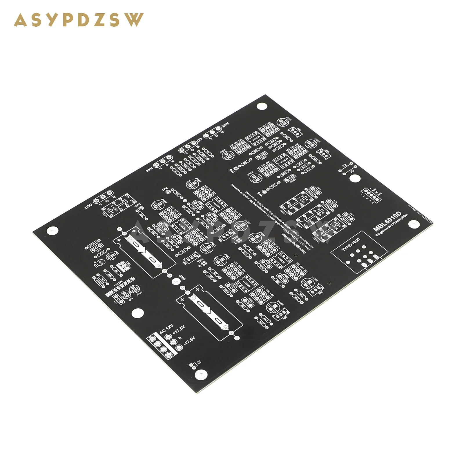 HIFI 6010D Stereo Single-ended Preamplifier Bare PCB Base on M-B-L 6010 Preamp Circuit 3 Way in and 2 Way out