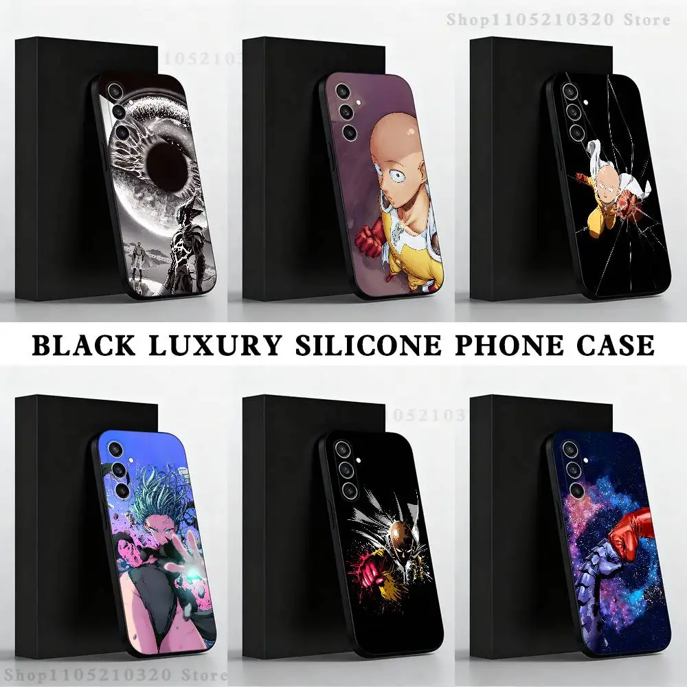 

O-One-Punch M-Man Anime Phone Case For Samsung S 25,24,23,22,30,21,10,9,Ultra,Plus,Lite,FE,4,5 G Black Soft Case